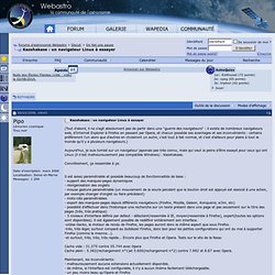 Kazehakase : un navigateur Linux à essayer - Forums d'astronomie Webastro