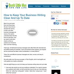 How to Keep Your Business Writing Clear And Up To Date