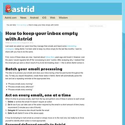 How to keep your inbox empty with Astrid