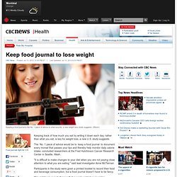 Keep food journal to lose weight - Health