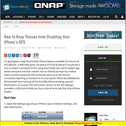 How to Keep Thieves from Disabling Your iPhone’s GPS