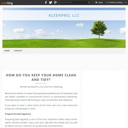 How Do You Keep Your Home Clean and Tidy? - KleenPro, LLC