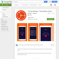 Focus Keeper - Pomodoro timer – Aplikace na Google Play