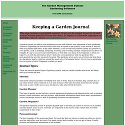 Keeping a Garden Journal