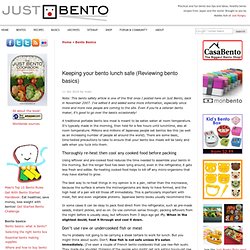 Keeping your bento lunch safe (Reviewing bento basics)