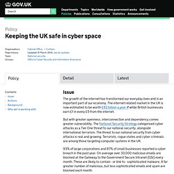 Keeping the UK safe in cyber space - Policy