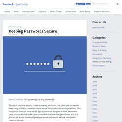 Keeping Passwords Secure