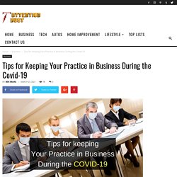 Tips for Keeping Your Practice in Business During the Covid-19 -