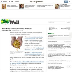 News Keeps Getting Worse for Vitamins