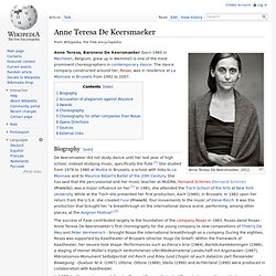 Anne Teresa De Keersmaeker