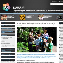 LUMA.fi: Kestävän kehityksen oppimateriaaleja