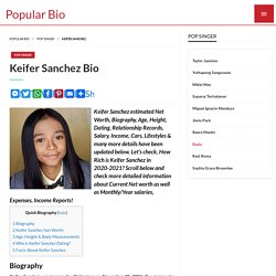 Keifer Sanchez Net worth, Salary, Bio, Height, Weight, Age, Wiki, Zodiac Sign, Birthday, Fact