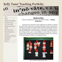 Kelly's Teaching Portfolio