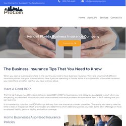 Kendall Florida Business Insurance Company - Procom Insurance Company