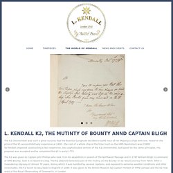 L. Kendall K2, the mutinty of the Bounty and Captain Bligh