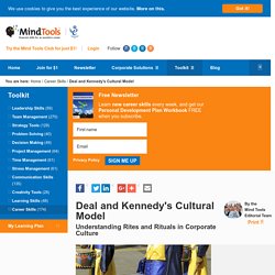 Deal and Kennedy's Cultural Model - from MindTools.com