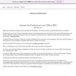 kennen die Funktionen von Office 365