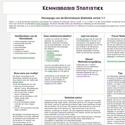 Kennisbasis Statistiek: homepage