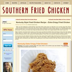 Kentucky Style Fried Chicken Recipe
