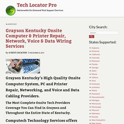 Grayson Kentucky Onsite Computer & Printer Repair, Network, Voice & Data Wiring Services