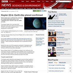 Kepler 22-b: Earth-like planet confirmed