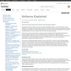 Kerberos Explained