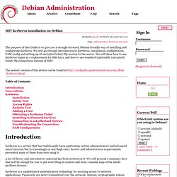 MIT Kerberos installation on Debian