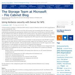 Using Kerberos security with Server for NFS - The Storage Team at Microsoft - File Cabinet Blog