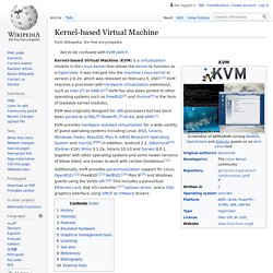 Kernel-based Virtual Machine