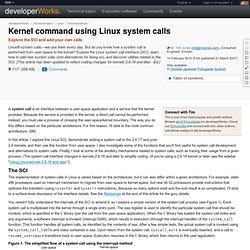 Kernel command using Linux system calls