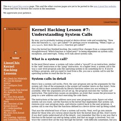 Kernel Hacking Lesson #7: Understanding System Calls