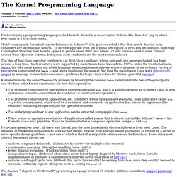 The Kernel Programming Language