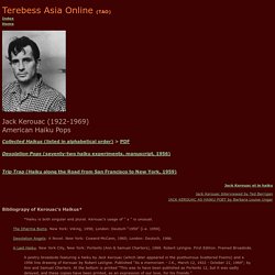 Jack Kerouac, Haiku, Terebess Asia Online (TAO)