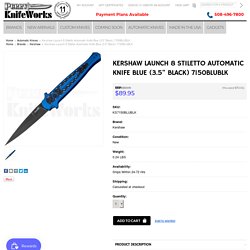 Kershaw Launch 8 Automatic Knife Blue l Black Blade l 7150BLUBLK