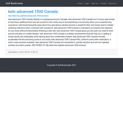 keto advanced 1500 Canada