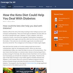 How the Keto Diet Could Help You Deal With Diabetes
