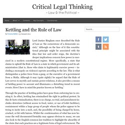 Kettling and the Rule of Law