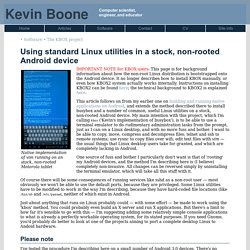 KBOX: Technical Discription(Kevin Boone's Web site)