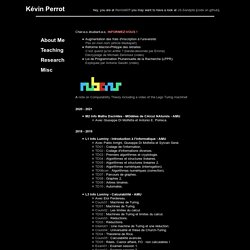 Kevin Perrot - Home page