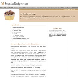 Key Lime Cupcake Recipe