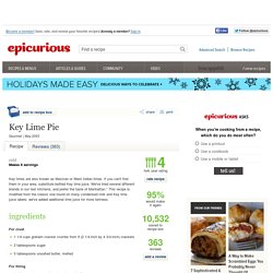 Key Lime Pie Recipe at Epicurious