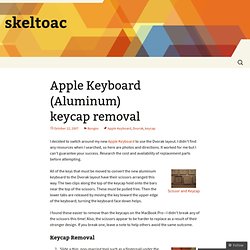 Apple Keyboard (Aluminum) keycap removal