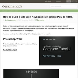 How to Build a Site With Keyboard Navigation: PSD to HTML