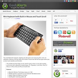 Mini Keyboard with Built-in Mouse and Touch Scroll