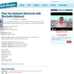 iPad: Use Keyboard Shortcuts with Bluetooth Keyboard