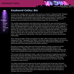 Keyboard Cathy - "LIVE AT THE SIDEWALK CAFE" NOW OUT ON CDBABY & iTUNES - Bio