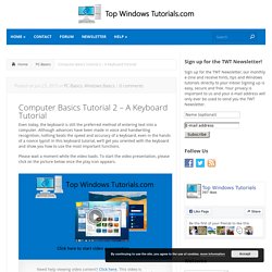 Keyboard tutorial - Computer basics