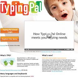 Keyboarding instruction, touch typing method for schools: Typing Pal Online
