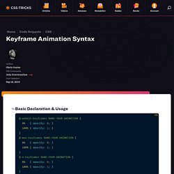 Keyframe Animation Syntax