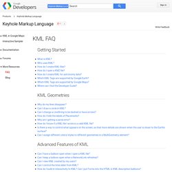 KML FAQ - Keyhole Markup Language